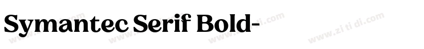 Symantec Serif Bold字体转换